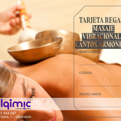 Tarjeta Regalo Masaje Vibracional con Cantos Armónicos 60 minutos
